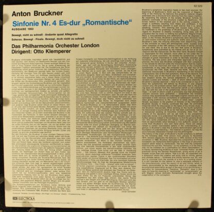 EMI Electrola 62 329 - Anton Bruckner, Philharmonia Orchestra, O - Image 2