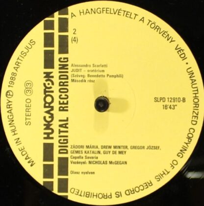 Hungaroton SLPD 12910-11 - Alessandro Scarlatti, Mária Zádori, C - Image 10