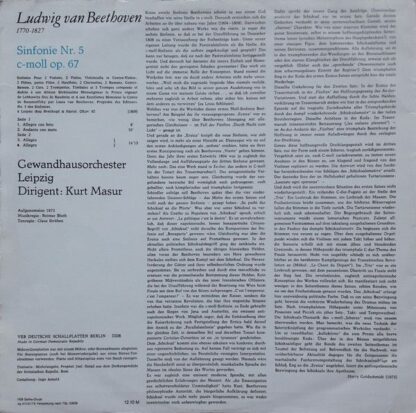 Eterna 8 26 418 - Ludwig van Beethoven, Gewandhausorchester Leip - Image 2