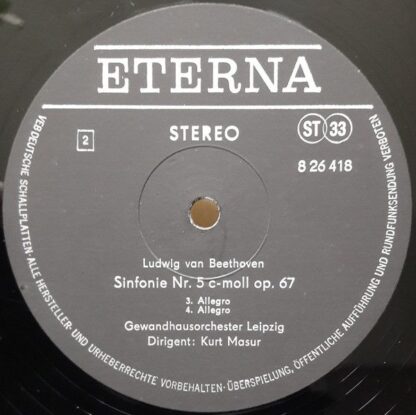 Eterna 8 26 418 - Ludwig van Beethoven, Gewandhausorchester Leip - Image 4