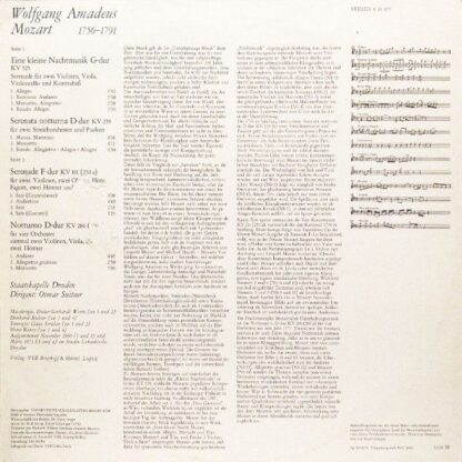 Eterna 8 26 477 - Wolfgang Amadeus Mozart, Staatskapelle Dresden - Image 2