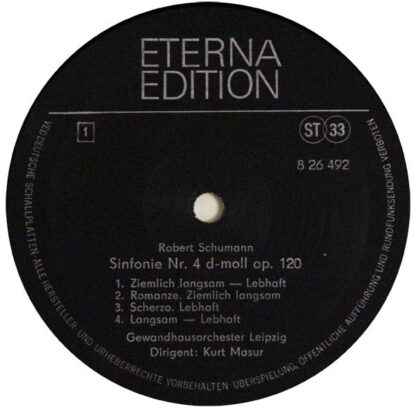 Eterna 8 26 492 - Robert Schumann, Gewandhausorchester Leipzig, - Image 3