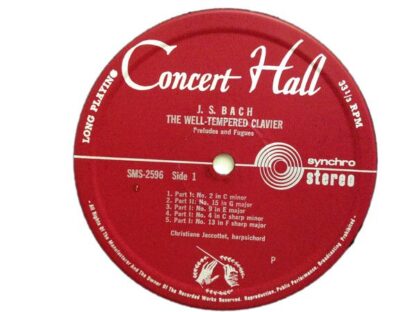 Concert Hall SMS-2596 - Johann Sebastian Bach, Christiane Jaccot - Image 4