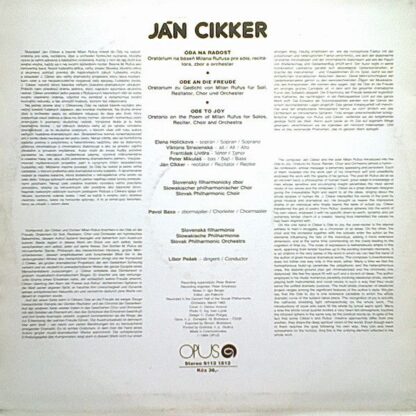 Opus 9112 1512 - Ján Cikker, Slovak Philharmonic Chorus, Slovak - Image 2