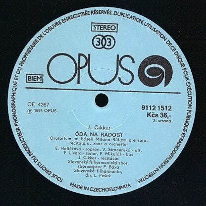 Opus 9112 1512 - Ján Cikker, Slovak Philharmonic Chorus, Slovak - Image 4