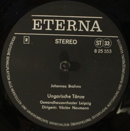 Eterna 8 25 553 - Antonín Dvořák, Johannes Brahms, Gewandhausorc - Image 4