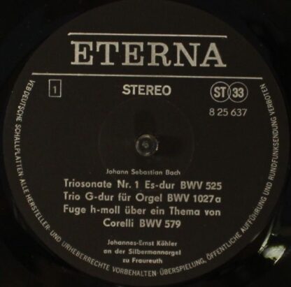 Eterna 8 25 637 - Johann Sebastian Bach, Johannes-Ernst Köhler - - Image 3