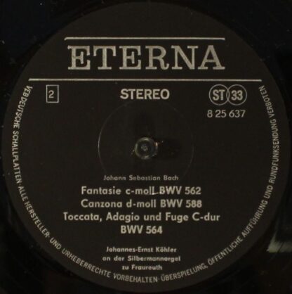 Eterna 8 25 637 - Johann Sebastian Bach, Johannes-Ernst Köhler - - Image 4