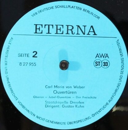 Eterna 8 27 955 - Carl Maria Von Weber, Staatskapelle Dresden, G - Image 4