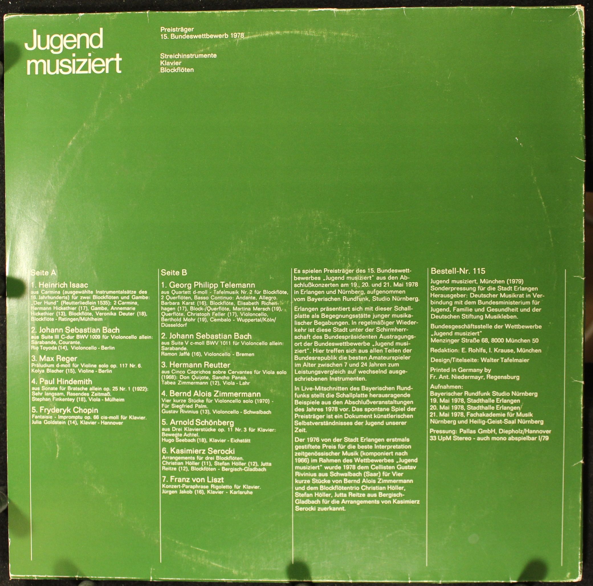 Jugend musiziert 115 - Various - Preisträger 15. Bundeswettbewer - Image 2