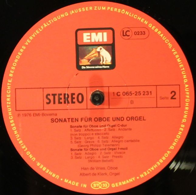 EMI Electrola 1A 037-25231 - Han de Vries, Albert de Klerk - Son - Image 4