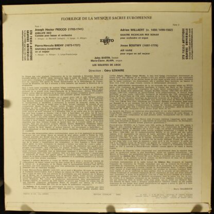 Erato STU 70353 - Joseph Hector Fiocco - Jubilate Deo - Image 2