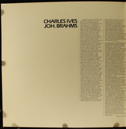 Deutsche Harmonia Mundi DMR 2007 D - Charles Ives, Johannes Brah - Image 4