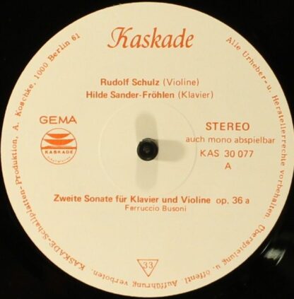 Kaskade KAS 30 007 - Ferruccio Busoni, Carl Maria von Weber, Hil - Image 3