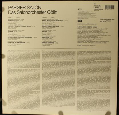 Deutsche Harmonia Mundi 16 9521 1 - Das Salonorchester Cölln - P - Image 2