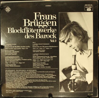 Telefunken 6.41360 AF - Frans Brüggen - Blockflöten-Werke Des Ba - Image 2