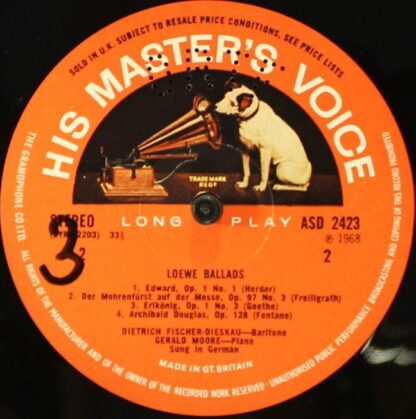 His Master's Voice ASD 2423 - Carl Loewe, Dietrich Fischer-Diesk - Image 4
