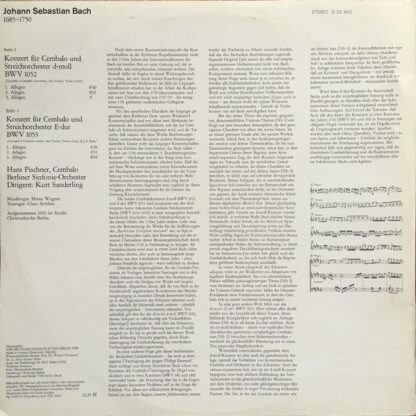 Eterna 8 26 842 - Johann Sebastian Bach, Hans Pischner, Berliner - Image 2
