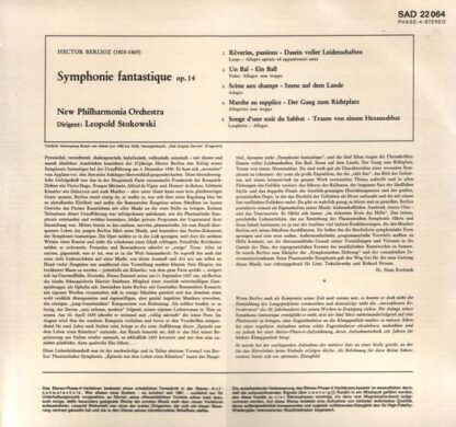 DECCA SAD 22 064 - Hector Berlioz - Symphonie Fantastique Op. 14 - Image 2