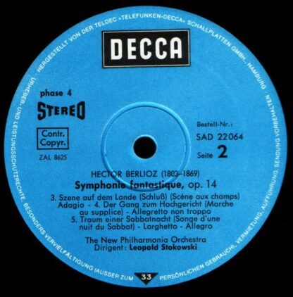 DECCA SAD 22 064 - Hector Berlioz - Symphonie Fantastique Op. 14 - Image 4