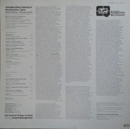 Eurodisc SQ 27 319 KK - Festival Strings Lucerne, Rudolf Baumgar - Image 3