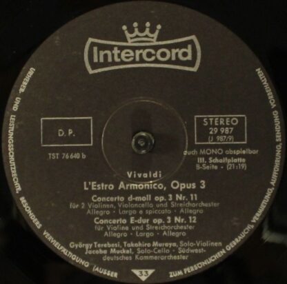 Intercord 29 987 - Antonio Vivaldi, Südwestdeutsches Kammerorche - Image 8