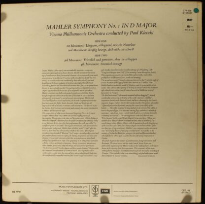 Classics For Pleasure CFP 138 - Gustav Mahler, Paul Kletzki, Wie - Image 2
