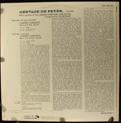 L'Oiseau-Lyre SOL 60035 - Carl Maria von Weber, Louis Spohr, Ger - Image 2