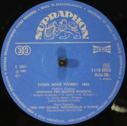 Supraphon 1119 3550 - Oldřich Flosman, Pavel Kopecký, Petr Řezní - Image 3