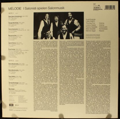 EMI 16 9576 1 - I Salonisti - Melodie - I Salonisti Spielen Salo - Image 2