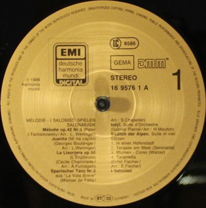 EMI 16 9576 1 - I Salonisti - Melodie - I Salonisti Spielen Salo - Image 3