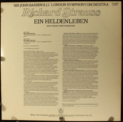 Classics For Pleasure CFP 40325 - Richard Strauss, Sir John Barb - Image 2