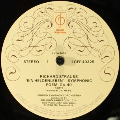 Classics For Pleasure CFP 40325 - Richard Strauss, Sir John Barb - Image 3