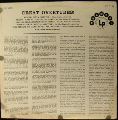 Harmony (4) HL 7121 - New York Philharmonic - Great Overtures! - Image 2