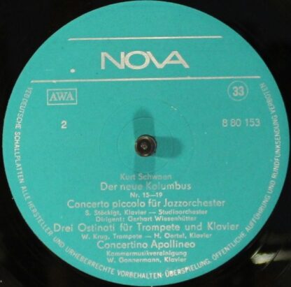 Nova 8 80 153 - Kurt Schwaen - Der Neue Kolumbus / Concerto Picc - Image 4