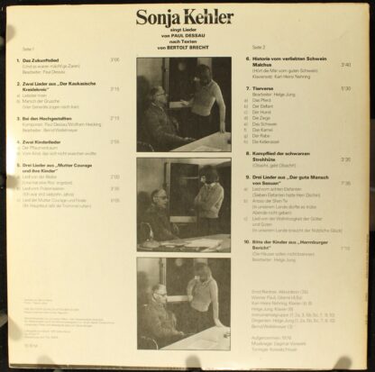 Nova 8 85 120 - Paul Dessau, Sonja Kehler, Bertolt Brecht - Lied - Image 2