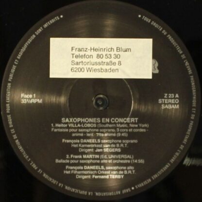 Zephyr (2) Z 23 - François Daneels, Kamerorkest Van De B.R.T., B - Image 4
