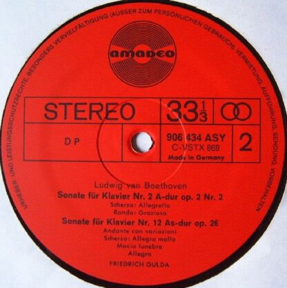 Amadeo 906 434/444 ASY - Ludwig van Beethoven, Friedrich Gulda - - Image 3
