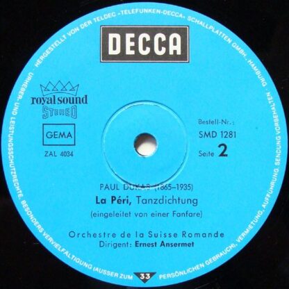 DECCA SMD 1281 - Ernest Ansermet, L'Orchestre De La Suisse Roman - Image 4