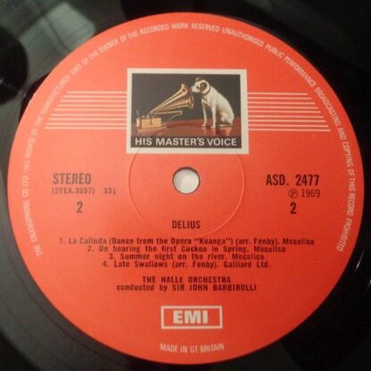 His Master's Voice ASD 2477 - Frederick Delius, Sir John Barbiro - Image 4
