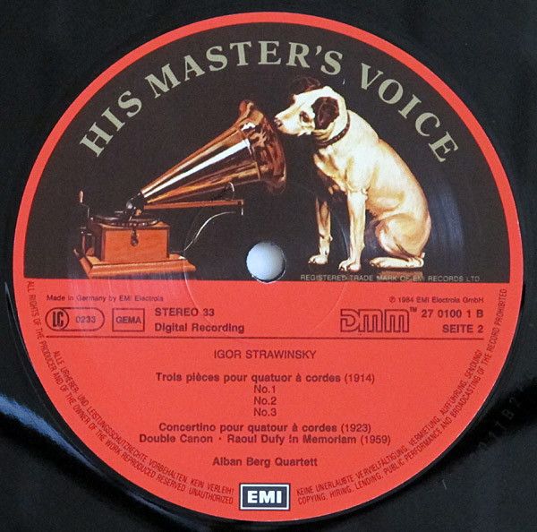 His Master's Voice 27 0100 1 - Igor Stravinsky, Gottfried von Ei - Image 6