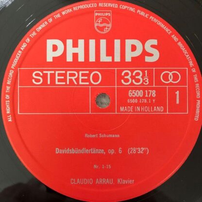 Philips 6500 178 - Robert Schumann, Claudio Arrau - Davidsbündle - Image 3