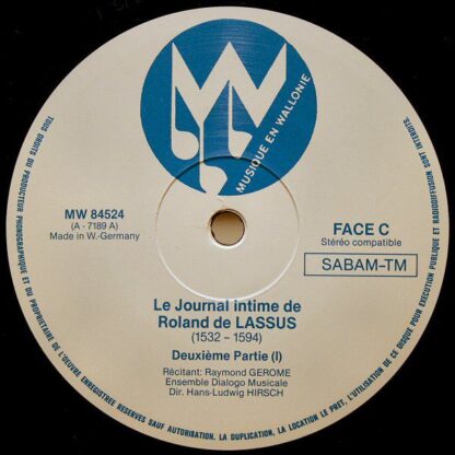Musique en Wallonie MW 84524 - Roland de Lassus, Raymond Gérôme, - Image 7