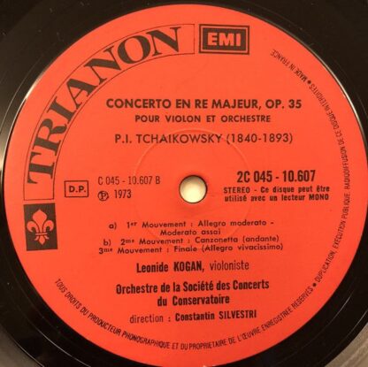 Trianon 2C 045-10607 - Leonid Kogan, Felix Mendelssohn-Bartholdy - Image 3