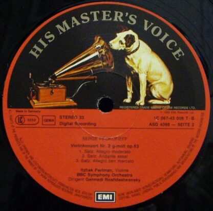 His Master's Voice 1C 0967-43 006 T - Sergei Prokofiev, Itzhak P - Image 4