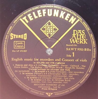 Telefunken SAWT 9511-B Ex - William Byrd, Thomas Morley, Anthony - Image 3