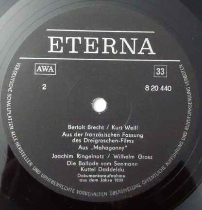 Eterna 8 20 440 - Bertolt Brecht, Kurt Weill - Die Dreigroscheno - Image 4