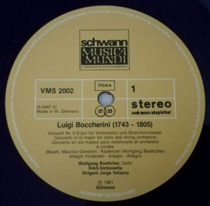 Schwann Musica Mundi VMS 2002 - Luigi Boccherini, Franz Danzi, W - Image 3
