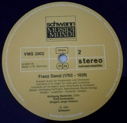 Schwann Musica Mundi VMS 2002 - Luigi Boccherini, Franz Danzi, W - Image 4