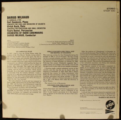 VOX (6) STGBY 640 - Darius Milhaud, Carl Seemann, Ulrich Koch, F - Image 2